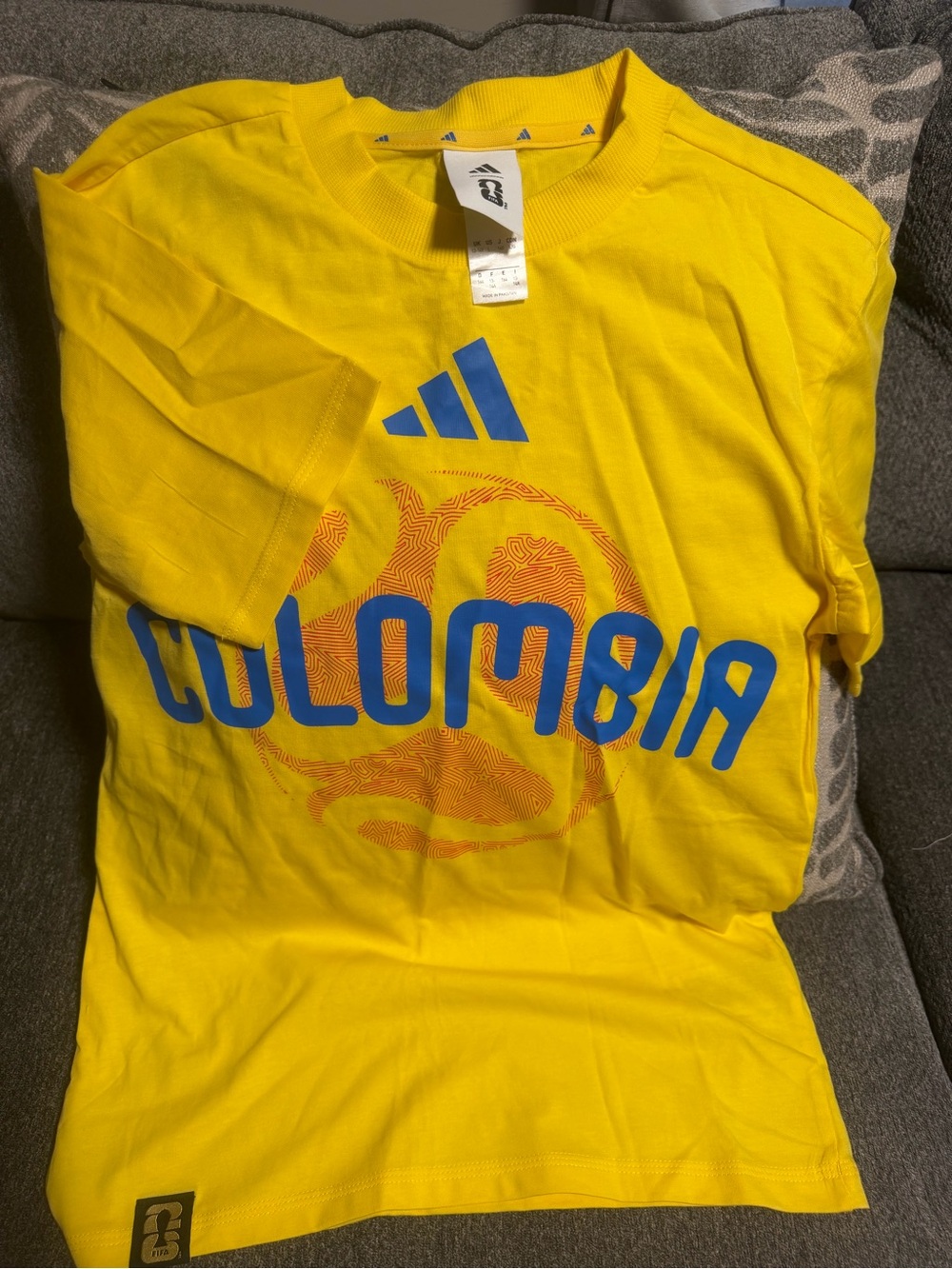 Adidas Kids' Colombia Yellow Graphic Tee
